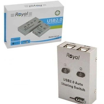 تصویر USB سوئیچ 2 پورت Auto رویال (Royal) مدل 2UA 