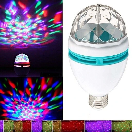 تصویر لامپ رقص نور گردان Rotating Lamp 3W E27 ا LED 3W LED Full Color Rotating lamp LED 3W LED Full Color Rotating lamp