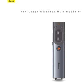 تصویر پوینتر و پرزنتر شارژی بیسوس Baseus Red Laser Wireless Multimedia Presenter WKCD020013 