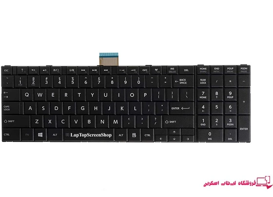 تصویر کیبرد لپ تاپ توشیبا Satellite C50 مشکی ا Keyboard Laptop Toshiba Satellite C50_Black Keyboard Laptop Toshiba Satellite C50_Black