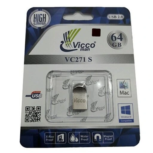 تصویر فلش مموری ویکومن مدل VC270 S ظرفیت 64 گیگابایت ا Vicco Man VC270 Flash Memory - 64GB Vicco Man VC270 Flash Memory - 64GB