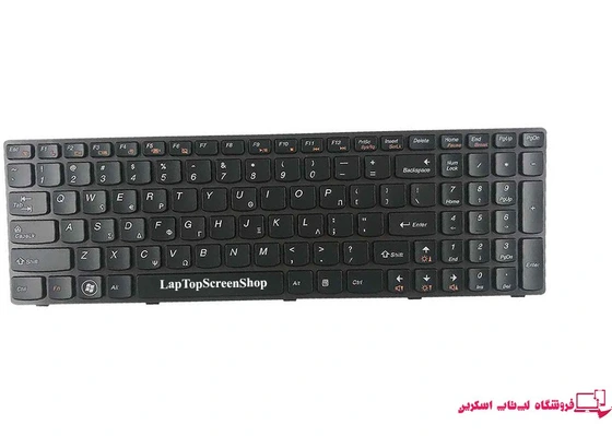 تصویر کیبورد لپ تاپ لنوو Lenovo IdeaPad G570 Laptop Keyboard مشکی-با فریم 