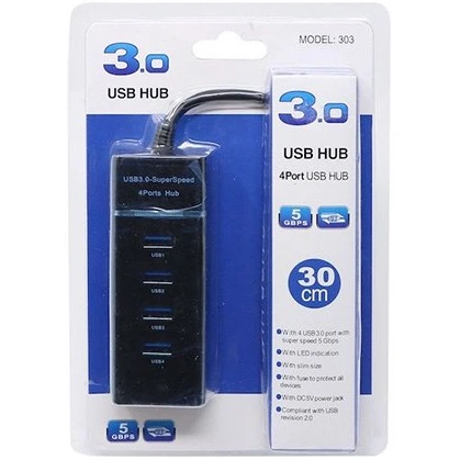 تصویر هاب 4 پورت USB 3.0 مدل 303 