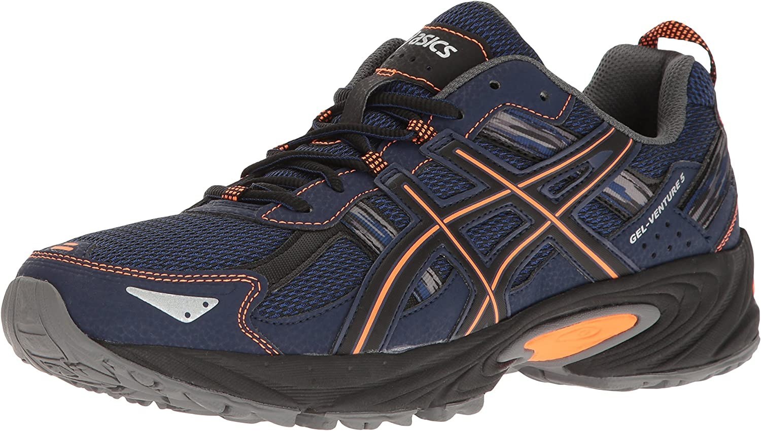 خرید و قیمت کفش مخصوص دویدن مردانه اسیکس مدل GEL Venture 5 ا ASICS Men's  GEL Venture 5 Running Shoe  Indigo Blue/Hot Orange/Black | ترب