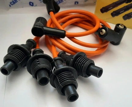 تصویر پکیج شمع وایر تقویتی پژو 405 ا spark plug and wire kit high voltage 405 spark plug and wire kit high voltage 405