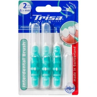 تصویر براش بین دندانی تریزا مدل پروفشنال 0.9 میلی متری سبز ایزو دو ا Trisa Interdental Professional Toothbrush ISO2 Size 0.9mm Trisa Interdental Professional Toothbrush ISO2 Size 0.9mm