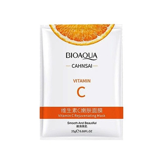 تصویر ماسک ورقه ای ویتامین سی بیوآکوا ا Vitamin C Mask Bioaqua Vitamin C Mask Bioaqua