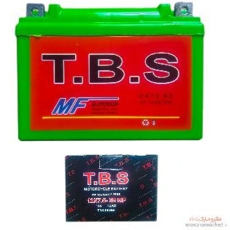 تصویر باتری موتورسیکلت TBS مدل 12N7.5-BS 12v-7.5Ah/10HR توان 7/5 آمپر مناسب استارتی 