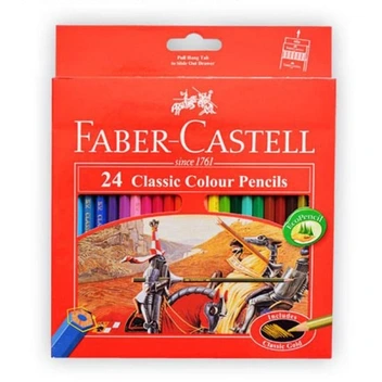 تصویر مدادرنگی24 رنگ کلاسیک فابرکاستل جعبه مقوا(اصلی) ا Faber-Castell 24 Color Pencil Faber-Castell 24 Color Pencil