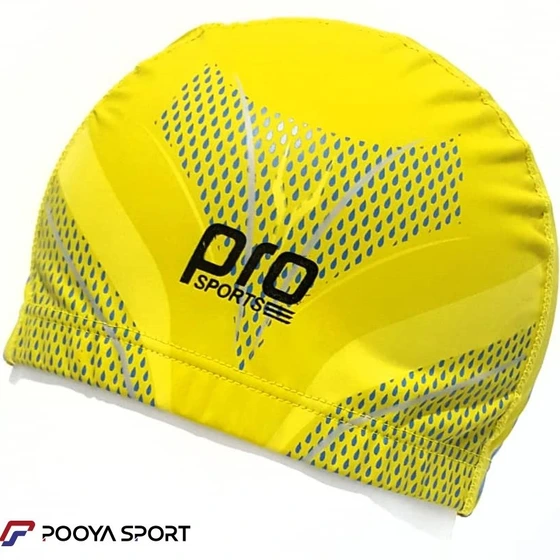 تصویر کلاه شنا پارچه ای PU پرو اسپرتز Pro Sports زرد 