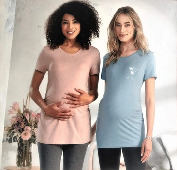 تصویر پیراهن زنانه حاملگی پک 2 تایی برند blue motion - S 36/38 ا Pregnancy Shirt Pregnancy Shirt