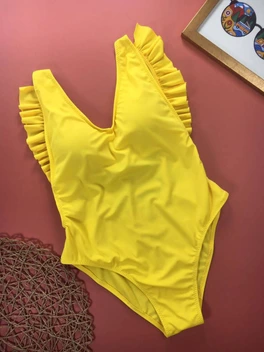 تصویر مایو اسلیپ فیتن میرابل استایل - xl / آبی زرد صورتی ا swimming suit swimming suit