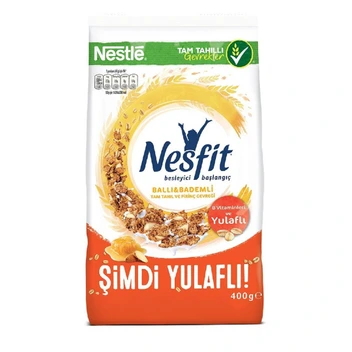 تصویر کورن فلکس رژیمی نسفیت با طعم عسل و بادام نستله 400 گرم Nestle Nesfit 