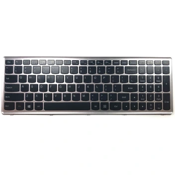 تصویر کیبورد لپ تاپ لنوو مدل IdeaPad Z500 مشکی با فریم نقره ای ا IdeaPad Z500 Laptop Keyboard IdeaPad Z500 Laptop Keyboard