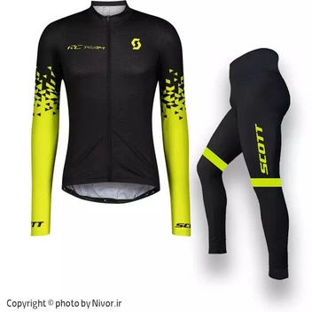 تصویر لباس دوچرخه سواری اسکات مدل RC 2019 مشکی زرد 