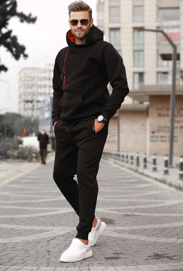 تصویر ست لباس ورزشی مردانه دودی مدمکست Madmext (ساخت ترکیه) 