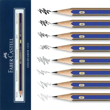 تصویر انواع مداد طراحی فابرکاستل 