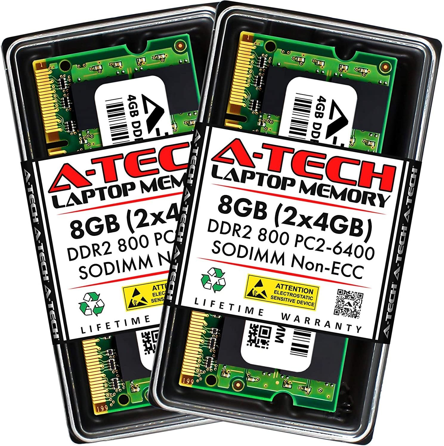 خرید و قیمت A-Tech 8GB Kit (2X 4GB) DDR2 800MHz PC2-6400 200-pin