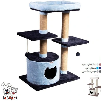 تصویر اسکرچر، لانه، جای خواب و درخت گربه مدل اقاقیا برند کدیپک ا Kedipek Cat Scratcher Aghaghiya Model Kedipek Cat Scratcher Aghaghiya Model