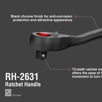 تصویر دسته جغجغه 1/2 اینچ کامپوزیت Ronix مدل RH-2631 ا Ronix RH-2631 1/2 inch composite ratchet handle Ronix RH-2631 1/2 inch composite ratchet handle