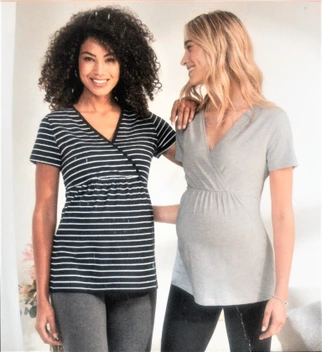 تصویر پیراهن زنانه حاملگی پک 2 تایی برند blue motion ا Pregnancy Shirt Pregnancy Shirt