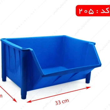تصویر پالت ابزار پلاستیکی پایه دار پلاستون ایران کد 205 آبی 