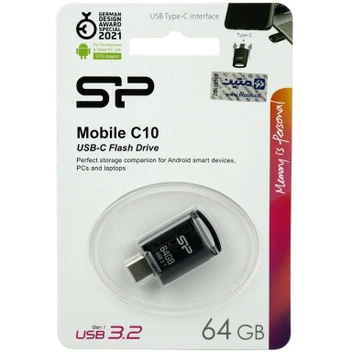 تصویر فلش مموری USB 3.1 و Type-C سیلیکون پاور مدلC10 OTG ظرفیت 128 گیگابایت 