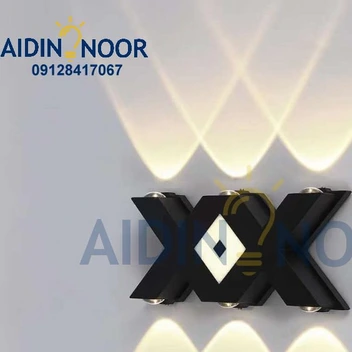 تصویر چراغ دیواری ۲ طرفه روشنایی آیدین مدل XX شش وات smd 