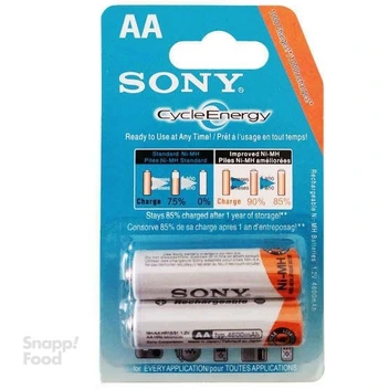 تصویر باتری قلمی 4600mAh شارژی Sony ا Sony CycleEnergy AA Rechargeble 4600mAh 1.2v Batteries Sony CycleEnergy AA Rechargeble 4600mAh 1.2v Batteries