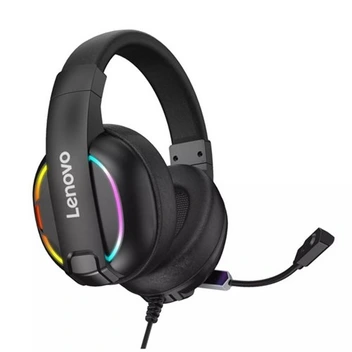تصویر هدفون سیمی گیمینگ لنوو Lenovo HU75 Color LED Adjustable Gaming Headset 