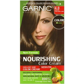 تصویر کیت رنگ موی گارنیک سری طبیعی قهوه ای شماره 4 