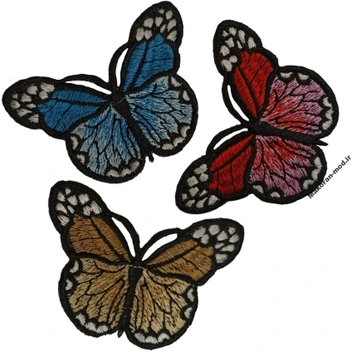 تصویر استیکر پارچه و لباس مدل پروانه بسته 3 عددی 