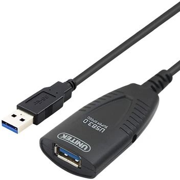تصویر کابل افزایش طول و تقویت کننده USB 3.0 یونیتک مدل Y-3015 به طول ۵ متر 