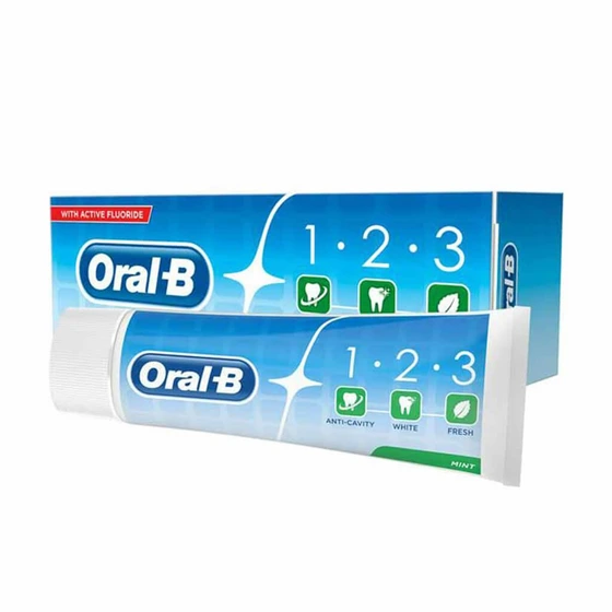 تصویر خمیر دندان اورال-بی مدل 1.2.3 حجم 100 میلی لیتر ا Oral-B toothpaste, 1.2.3 model , volume 100 ml Oral-B toothpaste, 1.2.3 model , volume 100 ml
