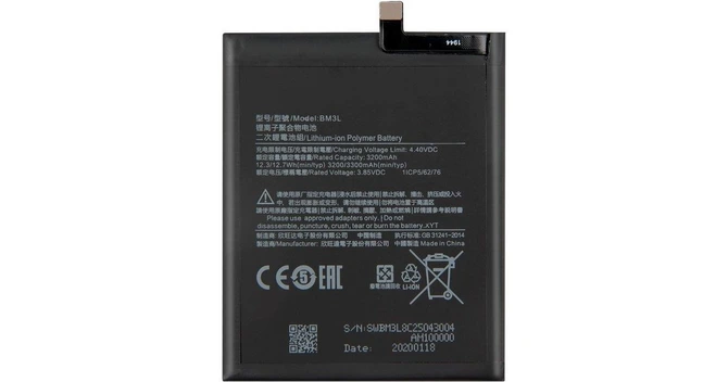 تصویر باتری موبایل شیائومی مدل BM3L ظرفیت 3300 میلی آمپر ساعت مناسب برای گوشی موبایل شیائومی Xiaomi Mi 9 ا BM3L Xiaomi Mi 9 Battery BM3L Xiaomi Mi 9 Battery