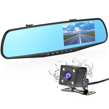تصویر دوربین خودرو آینه ای دو دوربین 