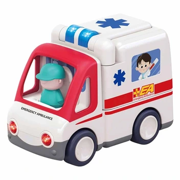 تصویر ماشین آمبولانس اسباب بازی با تجهیزات هولی تویز hulie toys کد A9997 