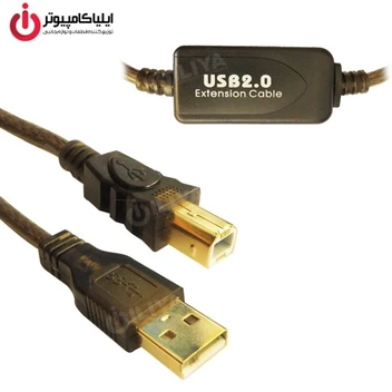 تصویر کابل افزایش و تقویت کننده طول پرینتر USB دی نت به طول ۱۵ متر 