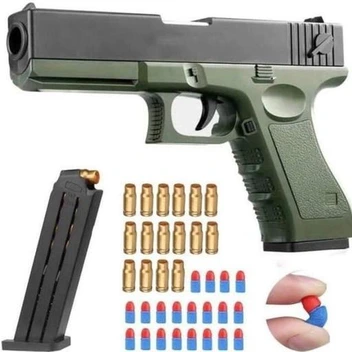 تصویر تفنگ کلت اسباب بازی مدل soft bullet gun عمده و کارتنی 