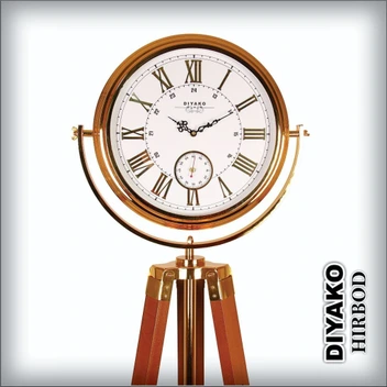 تصویر ساعت ایستاده چوبی دیاکو مدل هیربد - طلایی 