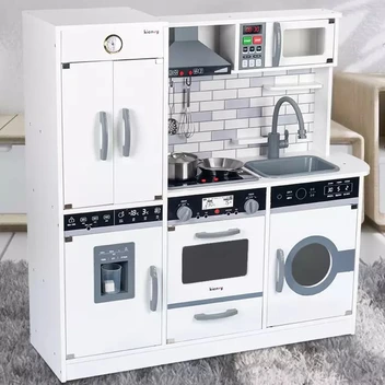 تصویر آشپزخانه اسباب بازی چوبی کودک مدل 4003 cabinet modern wooden - سفید - سفید 