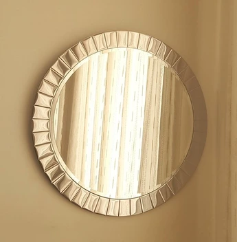 تصویر آینه گرد نقره ای کد 12-76 