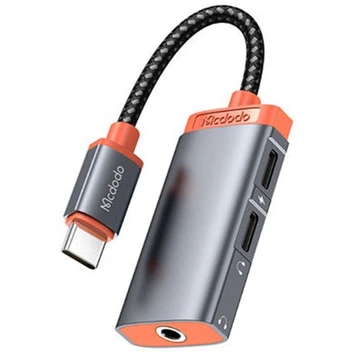 تصویر مبدل USB-C به جک 3.5 میلیمتری / USB-C مک دودو مدل CA-0940 ا MCDODO CA-0940 Charge And Audio Adapter Cable MCDODO CA-0940 Charge And Audio Adapter Cable