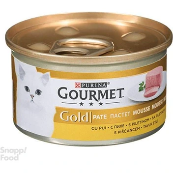 تصویر کنسرو گربه گورمت گلد با طعم مرغ وزن 85 گرم ا Gourmet Gold Pate with chicken 85g Gourmet Gold Pate with chicken 85g