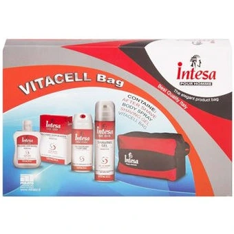 تصویر پک سه عددی اسپری بدن و ژل اصلاح اینتسا مدل Vitacell به همره کیف ا Intesa Vitacell Health Pack Of 3 Intesa Vitacell Health Pack Of 3