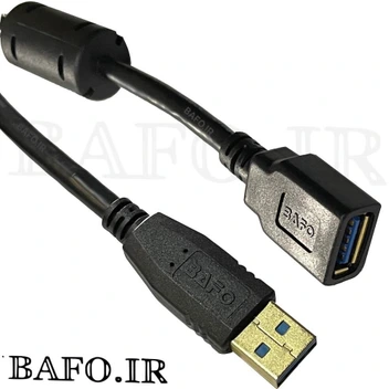 تصویر کابل افزایش طول یو اس بی سه ۱ متری بافو | کابل USB 3.0 Extention 1M BAFO | کابل USB3 AM/AF 1M BAFO 