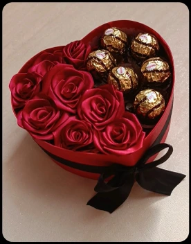 تصویر باکس گل و شکلات هدیه ولنتاین و روز پدر 