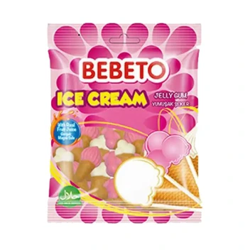 تصویر پاستیل ببتو با طعم بستنی Bebeto ice cream وزن 80 گرم ا Bebeto Ice Cream Gumdrop Bebeto Ice Cream Gumdrop