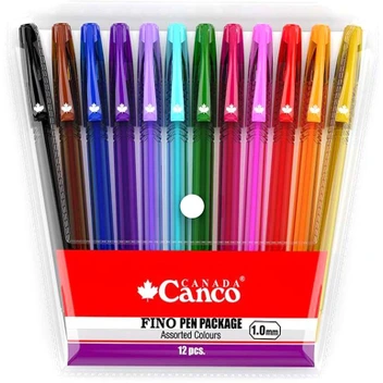 تصویر خودکار کنکو رنگی Canco Fino 1mm بسته ۱۲ عددی ا Canco Fino 1mm Pen Canco Fino 1mm Pen