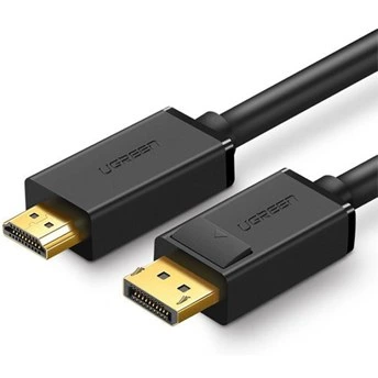 تصویر کابل تبدیل Display Port به HDMI یوگرین DP101 مدل 10203 طول 3 متر ا UGREEN DP101-10203 DP Male to HDMI Male Cable UGREEN DP101-10203 DP Male to HDMI Male Cable